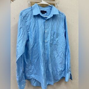 Peter England Light Blue Casual Button Down Shirt 42 large